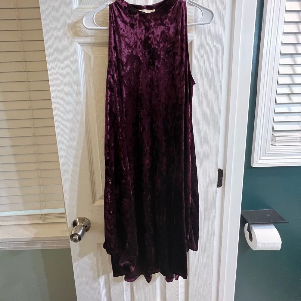 Purple Velvet Dress